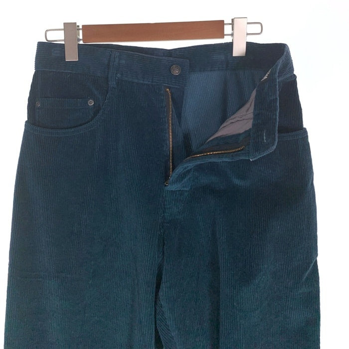 80's STUSSY ステューシー 太畝コーデュロイ 5ポケットパンツ テーパード グリーン USA製 TALON42 黒タグ Size 31 福生店