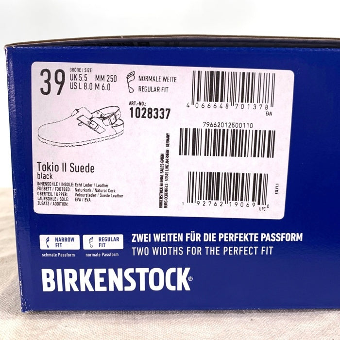 BIRKENSTOCK ビルケンシュトック Tokio 2 Suede トキオ スウェード サンダル ブラック 1028337 Size 39 (25-25.5cm) 福生店