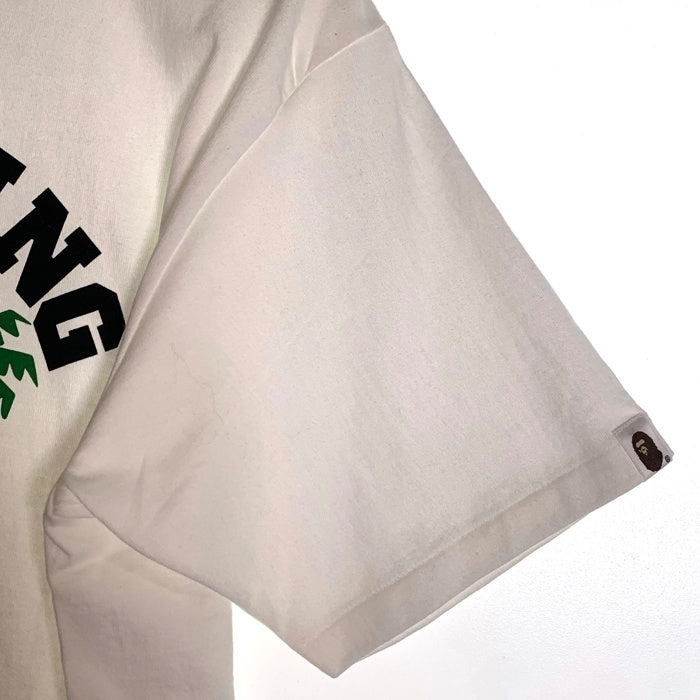 A BATHING APE アベイシングエイプ プリントTシャツ ホワイト 日本製 2008 ラインストーン Size M 福生店