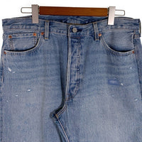 Levi's リーバイス 501 ストレートデニムパンツ 150周年モデル ダメージ加工 ライトブルー 00501-3385 Size W36 L32 福生店