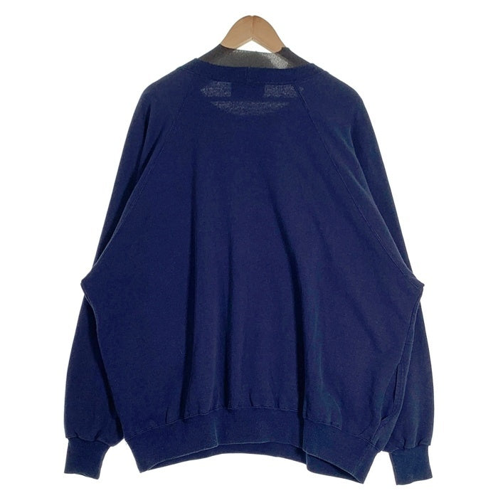 80's MAN SIZED ドイツ製 ラグランスリーブ クルーネックスウェットトレーナー サイドポケット ネイビー Size 4X 福生店