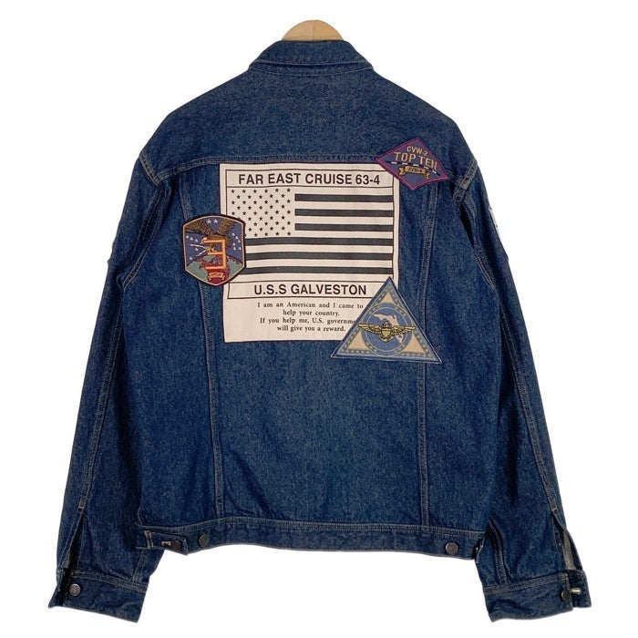AVIREX アヴィレックス TOP GUN DENIM JACKET トップガン デニムジャケット インディゴ 6112113 Size 2XL 福生店