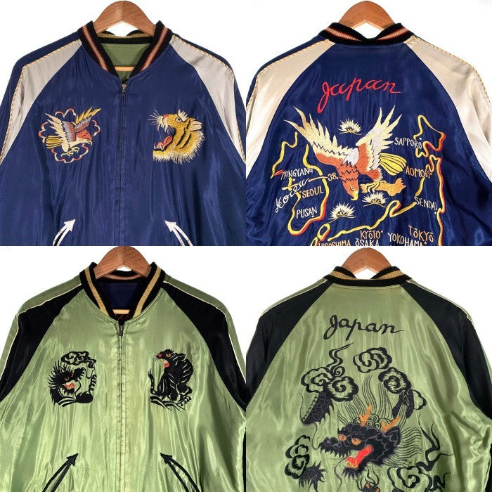 TAILOR TOYO テーラー東洋 SOUVENIR JACKET スーベニアジャケット スカジャン リバーシブル アセテート レーヨン ネイビー グリーン TT13608 Size M 福生店