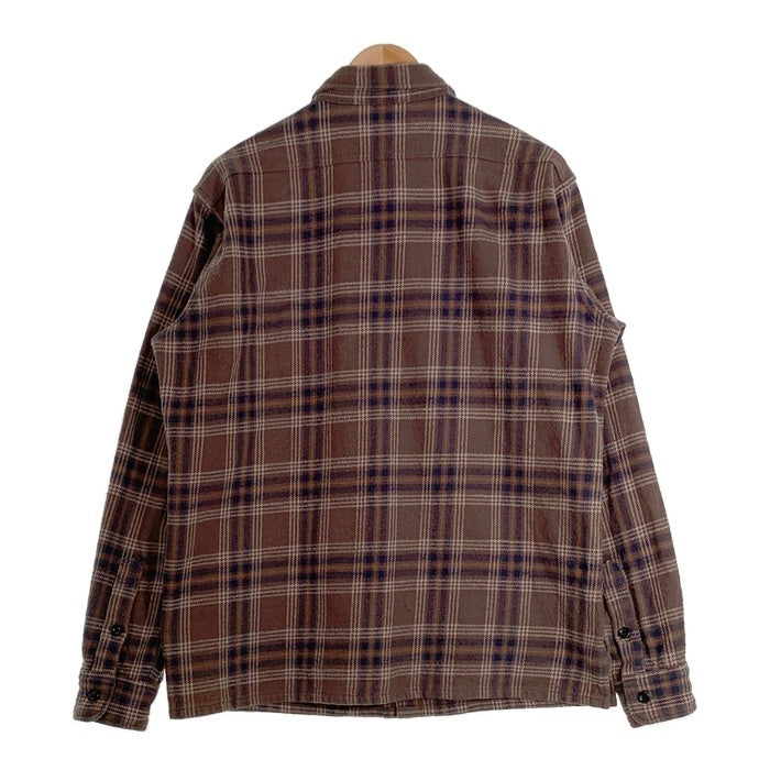 IRON HEART アイアンハート UHF スラブチェック 長袖 フランネル ウエスタン シャツ ブラウン IHSH-431 Size L 福生店