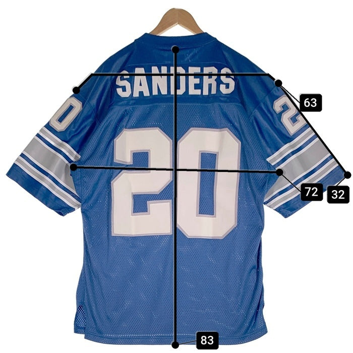 REEBOK リーボック Detroit Lions デトロイト ライオンズ 半袖 ゲームシャツ ライトブルー Size M 福生店