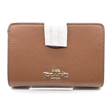 COACH コーチ 53436 ミディアム コーナー ジップ ウォレット 二つ折り財布 ブラウン 福生店