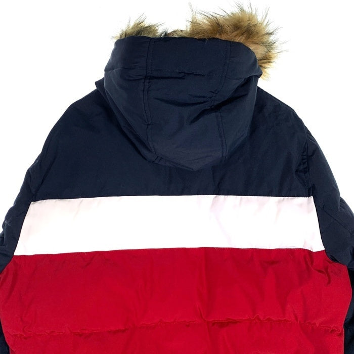 TOMMY HILFIGER トミーヒルフィガー シュノーケル パファージャケット 中綿 ネイビー ホワイト レッド 159AP863 Size L 福生店