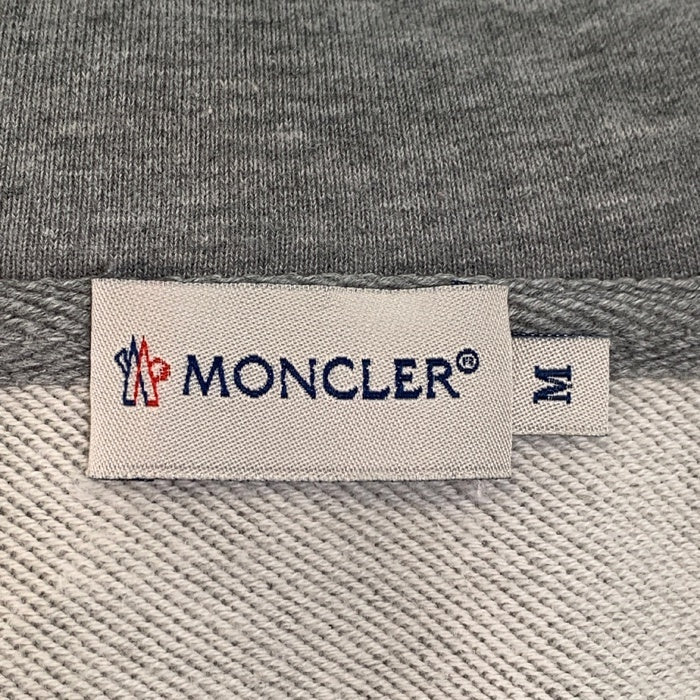 MONCLER モンクレール MAGLIA CARDIGAN ジップアップ スウェットパーカー グレー トリコロールライン ワッペン Size M 福生店