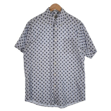 Brooks Brothers ブルックスブラザーズ リネン コットン 花柄プリント 半袖シャツ ブルー Size M 福生店