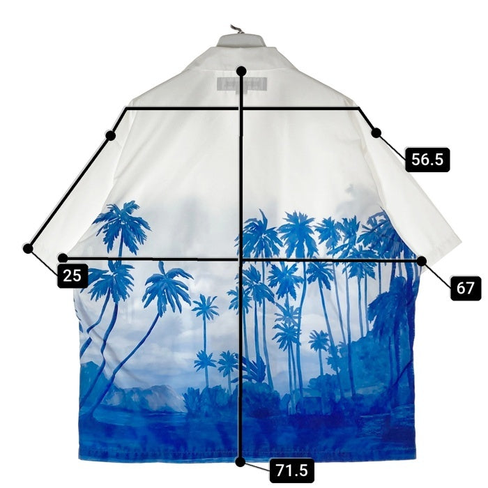NEIGHBORHOOD ネイバーフッド 24SS 241TSNH-SHM07 PALM TREE HAWAIIAN SHIRT SS ホワイト×ブルー sizeL 瑞穂店
