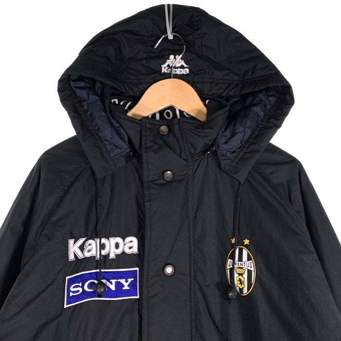Kappa カッパ Juventus ユベントス ナイロン ベンチコート 中綿ジャケット ブラック Size M 福生店