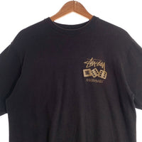 STUSSY ステューシー SWAGGER スワッガー 12周年 ダイス 半袖 Tシャツ ブラック ゴールド メキシコ製 Size M 福生店