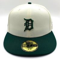 NEWERA ニューエラ Detroit Tigers  MIMOSA BLAST デトロイト タイガース THE CAP別注 59FIFTY ベースボールキャップ サイドパッチ ダークグリーン オフホワイト Size 7 5/8 (60.6cm) 福生店