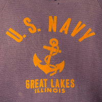 60's U.S.NAVY 米海軍 ラグランスリーブ クルーネックスウェットトレーナー ネイビー Size M 相当 福生店