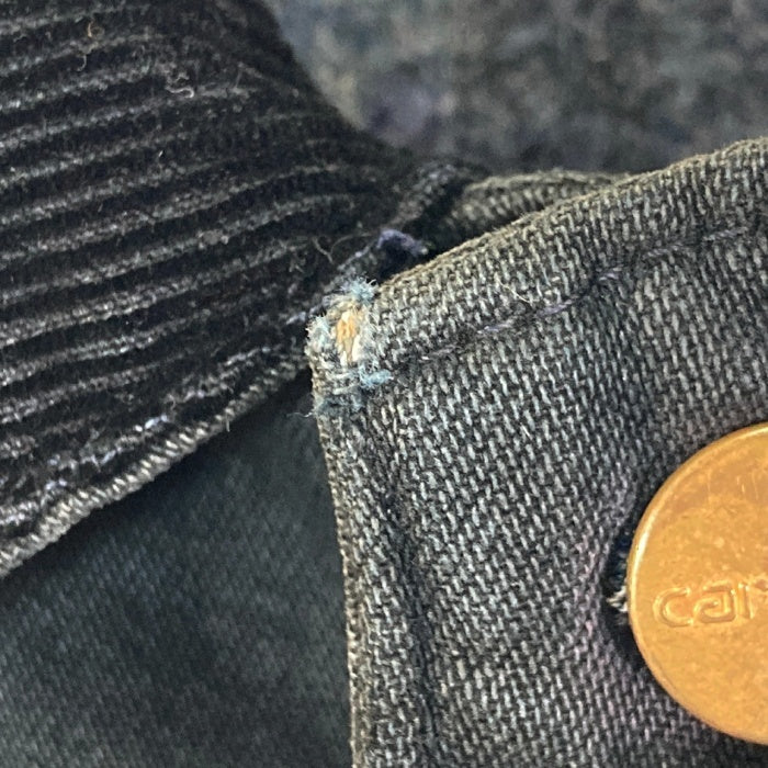 Carhartt カーハート 推定90's オフセットループ 裏ブランケット ミシガン チョアコート カバーオール ブラック size- 瑞穂店