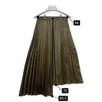 Ray BEAMS レイビームス 63-27-0320-690 アシンメトリープリーツスカート カーキ sizeO 瑞穂店