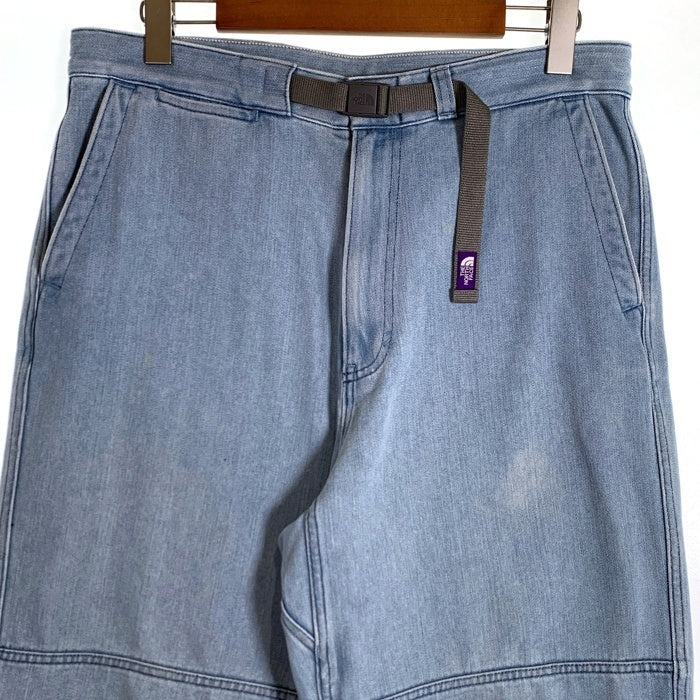 THE NORTH FACE PURPLE LABEL ノースフェイスパープルレーベル Denim Field Pants デニムフィールドパンツ ダブルニー ライトブルー NT5001N Size 34 福生店
