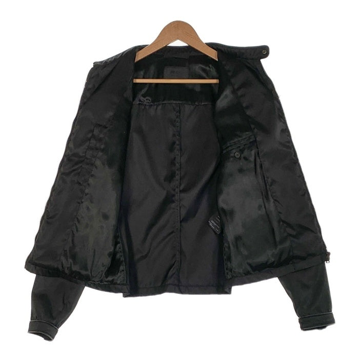 PRADA プラダ ライダースジャケット トリアセテート パイピング ブラック UGW845 Size 48 福生店