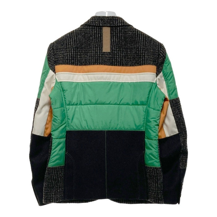 JUNYA WATANABE COMME des GARCONS MAN ジュンヤワタナベ コムデギャルソンマン ナイロン切替 ウール モヘア 2B テーラードジャケット ブラウン グリーン WF-J008 AD2020 Size S 瑞穂店