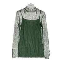 AMERI アメリ 23AW UND VELOUR HOLE LACE DRESS ベロア ホール レース ワンピース グリーン 02320530690 Size M 瑞穂店