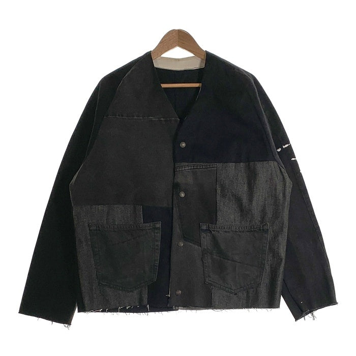 THRIFTY LOOK スリフティー ルック 再構築 DENIM REMAKE ENGINEERED JACKET デニム リメイク エンジニア ジャケット ブラック Size XL相当 福生店