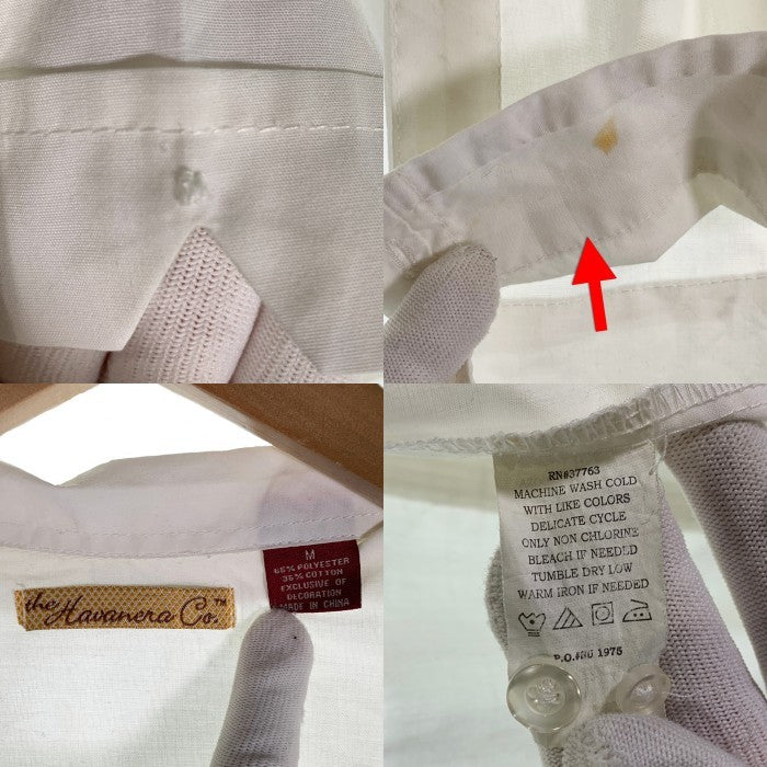 Havanera ハバネラ 半袖 キューバシャツ ホワイト Size M 福生店