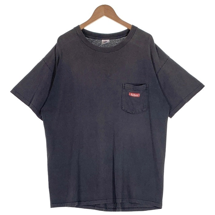 90's Marlboro マルボロ バックプリント ポケットTシャツ チャコール DELTA USA製 Size XL 福生店