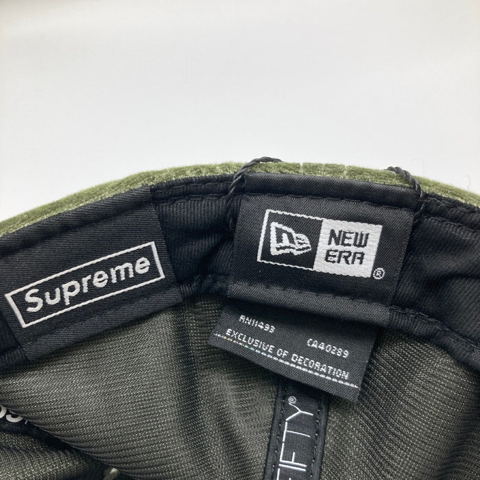 Supreme×NEW ERA シュプリーム×ニューエラ 22AW Velour Box Logo NEW ERA ベースボールキャップ オリーブ size7 5/8 60.6cm 瑞穂店