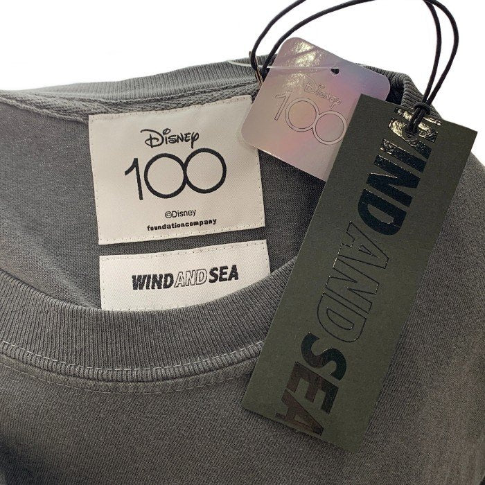 WIND AND SEA ウィンダンシー MICKEY MOUSE POCKET TEE ミッキーマウス ポケットTシャツ チャコールグレー Size XL 福生店