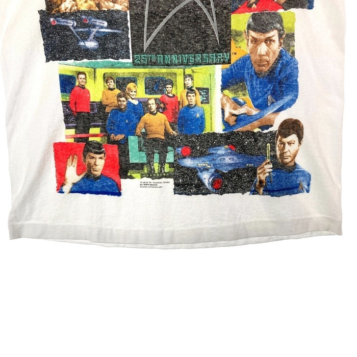 STAR TREK スタートレック anvilボディ USA製 シングルステッチ 25th ANNIVERSARY 91年コピーライト Tシャツ ホワイト sizeL 瑞穂店
