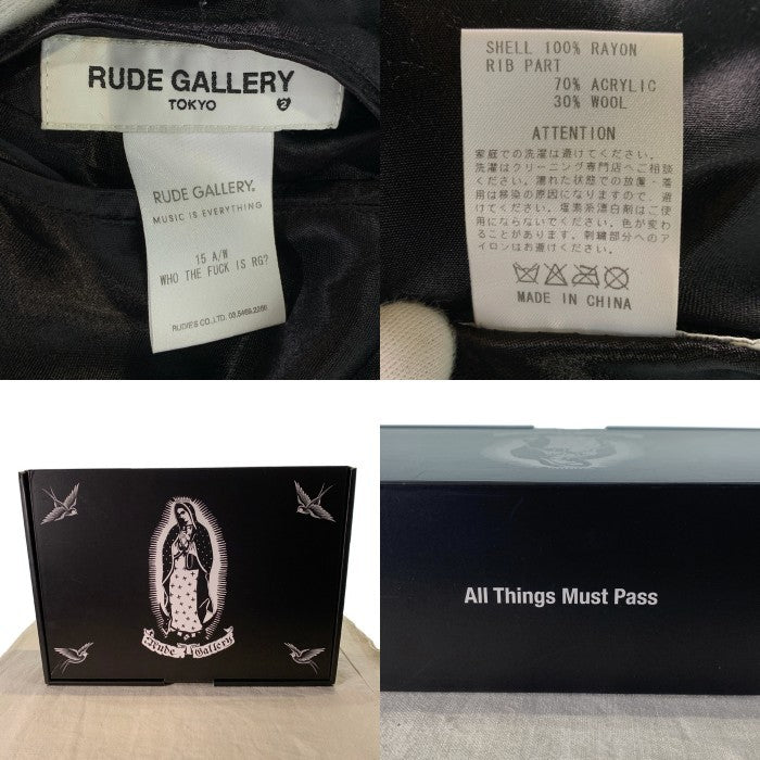 RUDE GALLERY ルードギャラリー 15AW WHO THE FUCK IS RG? リバーシブル スカジャン ブラック レーヨン マリア Size 2 福生店