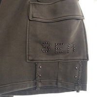 WIND AND SEA ウィンダンシー Sulfer Acid Studs Sweat Short サルファーアシッドスタッズ スウェットショーツ ショートパンツ チャコール WDS-O-STD-24-Q4-CS-03 Size M 福生店