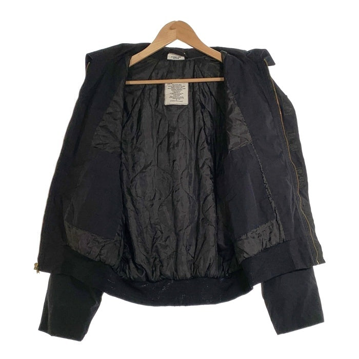 90's U.S.NAVY 米海軍 UTILITY JACKET ユーティリティジャケット ジップアップ ブラック 8415-01-425-0668 94年会計 Size M-XS 福生店