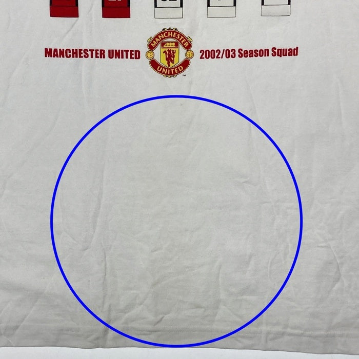 MANCHESTER UNITED マンチェスターユナイテッド 2002-2003 リーグ優勝記念Tシャツ ホワイト sizeL 瑞穂店