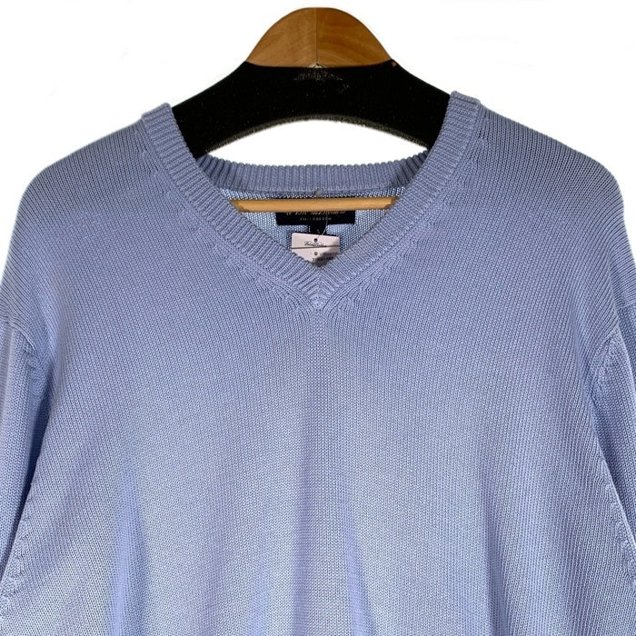 Brooks Brothers ブルックスブラザース PIMA COTTON  Vネック コットンニットセーター ライトブルー Size L 福生店