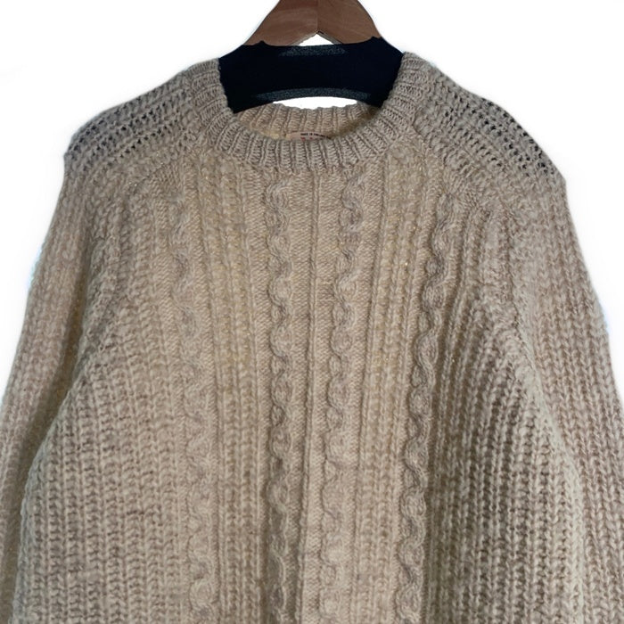 70's~80's Alan Paine アラン ペイン アラン ニットセーター ケーブルニット アイボリー イングランド製 Size 46 福生店