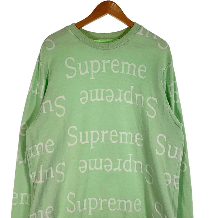 SUPREME シュプリーム 18SS Jacquard Logo Crewneck ジャカード ロゴ クルーネックスウェットトレーナー グリーン Size L 福生店