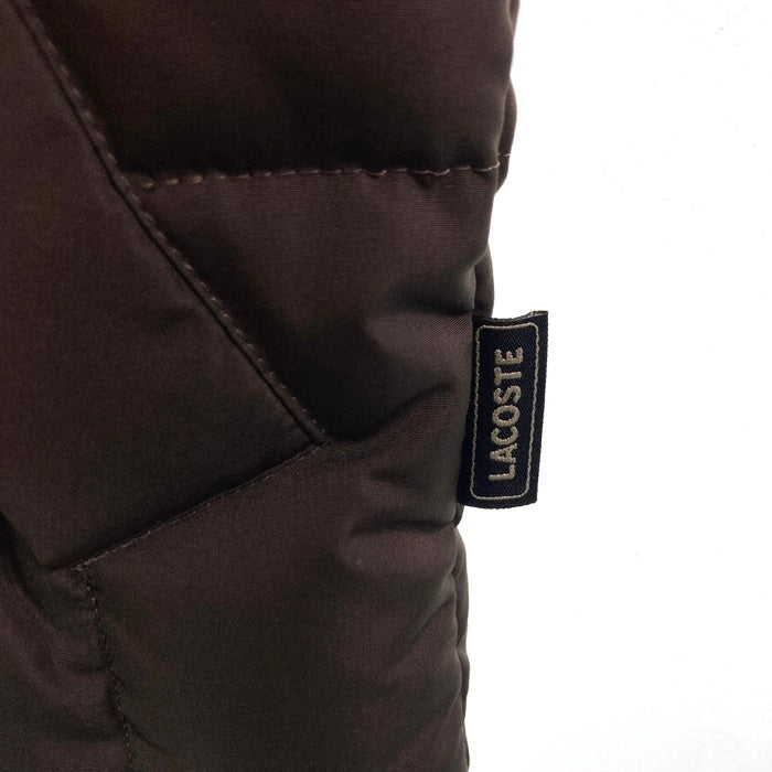 LACOSTE ラコステ リバーシブル ダウンベスト チェック ブラウン size3 瑞穂店