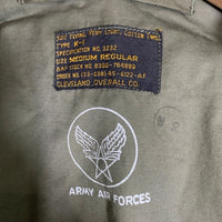 40's USAAF 米陸軍航空隊 TYPE K-1 FLIGHT SUIT フライトスーツ コットンツイル オールインワン つなぎ オリーブ CLEVELAND OVERALL Co. Size M-R 福生店