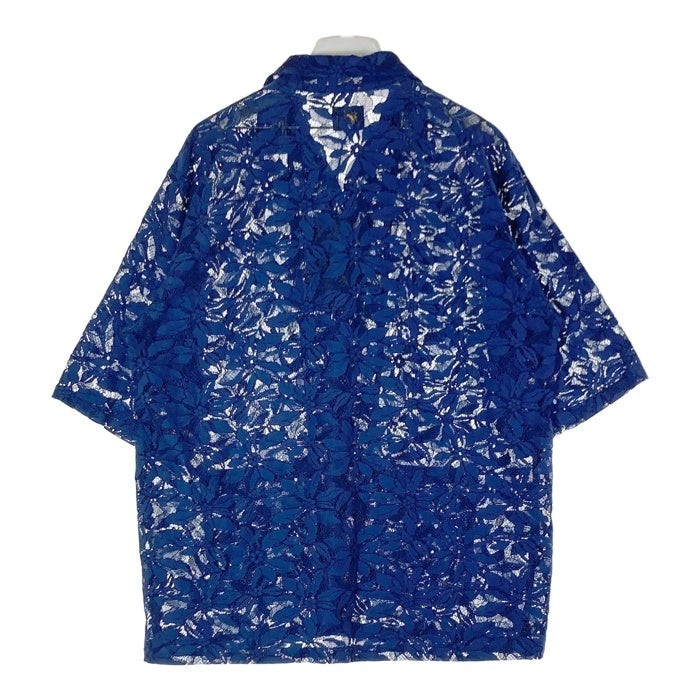 Needles ニードルズ MR252 Cabana Shirt Lace Cloth カバナシャツ レース生地 ブルー sizeL 瑞穂店