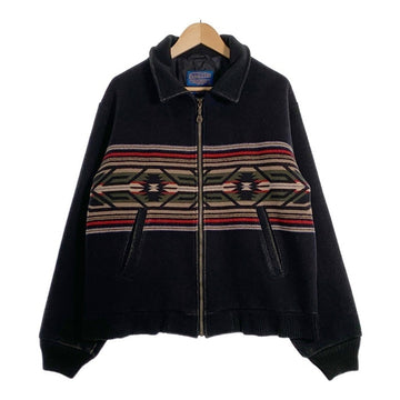 PENDLETON ペンドルトン ウール ジップアップ リブジャケット ブラック USA製 Size XL 福生店