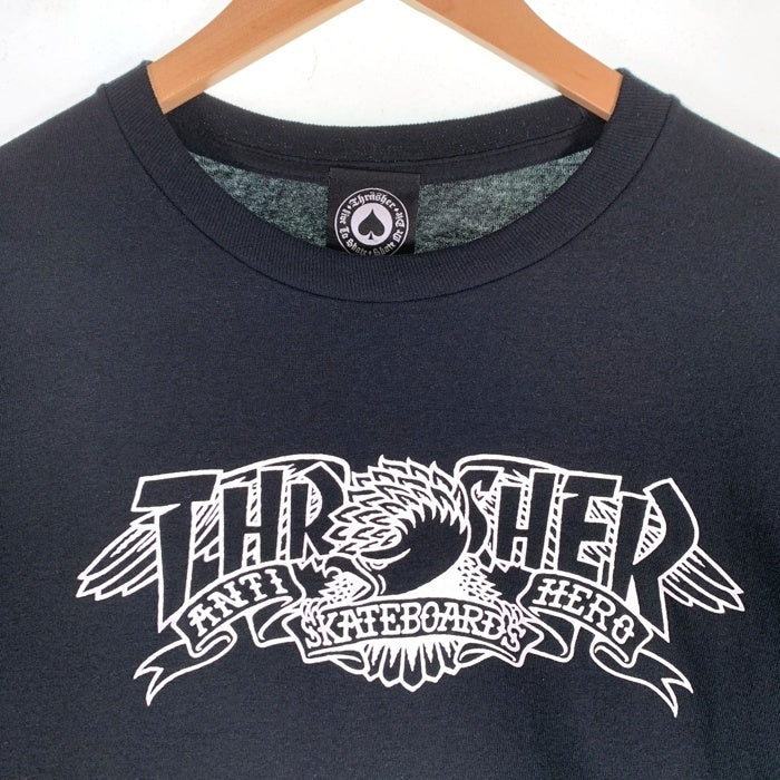 THRASHER スラッシャー ANTIHERO アンタイヒーロー ロンT ロングスリーブ 長袖 Tシャツ ブラック Size M 福生店