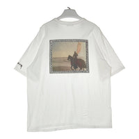 STUSSY ステューシー ホースフォト バックプリントＴシャツ ホワイト sizeXL※襟汚れあり★ 瑞穂店