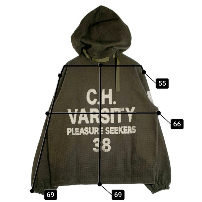CAPTAINS HELM キャプテンズヘルム MIL THERMAL HOODIE サーマル プルオーバー フーディー パーカー オリーブ CH25-AW-T13 Size L 福生店