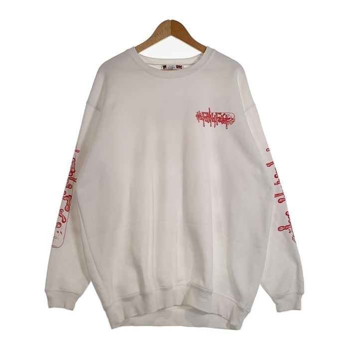 FUNNY FARM ファニーファーム プリント クルーネックスウェットトレーナー ホワイト Size XXL 福生店