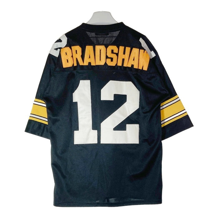 mitchell & ness ミッチェルアンドネス NFL PITTSBURGH STEELERS フットボールシャツ 12 BRADSHAW ブラック size50 瑞穂店