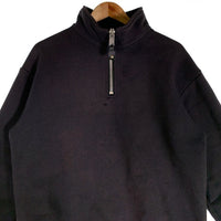 Schott ショット HEAVY WEIGHT HALF ZIP SWEAT ヘビーウェイト ハーフジップ スウェット ブラック Size L 福生店