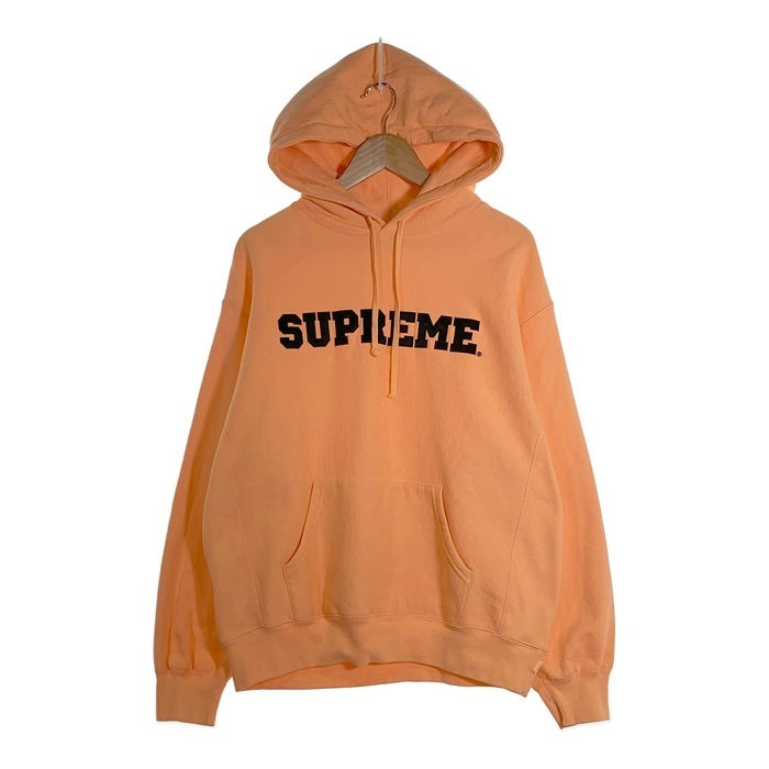 SUPREME シュプリーム 24SS Cord Collegiate Logo Hooded Sweatshirt カレッジロゴ プルオーバースウェットパーカー オレンジ Size M 福生店