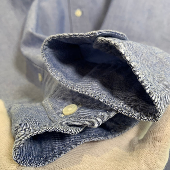F.C.R.B. F.C.Real Bristol エフシーレアルブリストル COOLMAX EMBLEM BIG Ｂ.D. SHIRT 長袖 ボタンダウン シャツ ブルー FCRB-222079 Size XL 福生店