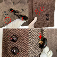Brooks Brothers ブルックスブラザーズ コットンフランネル ヘリンボーン 2Bテーラードジャケット ブラウン エルボーパッチ Size L 福生店